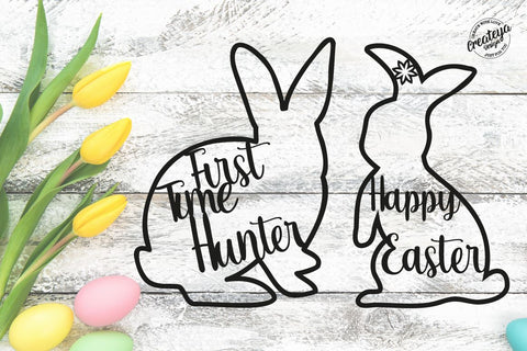 Easter svg. Easter bunny svg. Some Bunny Loves you. SVG Createya Design 