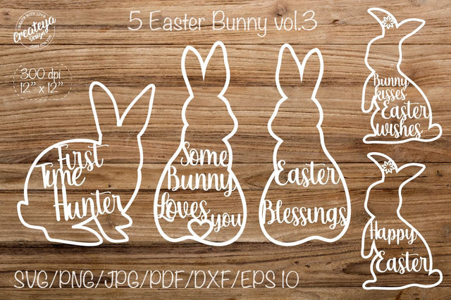 Easter svg. Easter bunny svg. Some Bunny Loves you. SVG Createya Design 