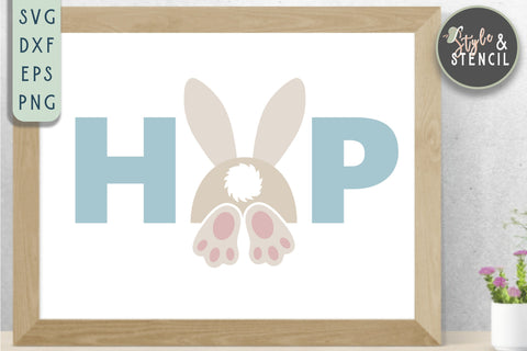 Easter SVG - Easter Bunny SVG Style and Stencil 