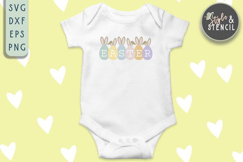 Easter SVG - Easter Bunny SVG Style and Stencil 
