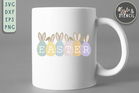 Easter SVG - Easter Bunny SVG Style and Stencil 