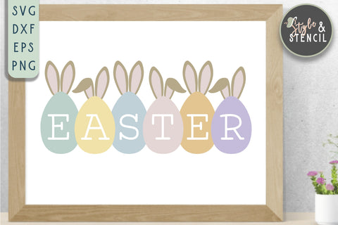 Easter SVG - Easter Bunny SVG Style and Stencil 