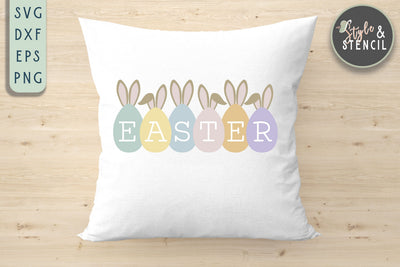 Easter SVG - Easter Bunny SVG Style and Stencil 