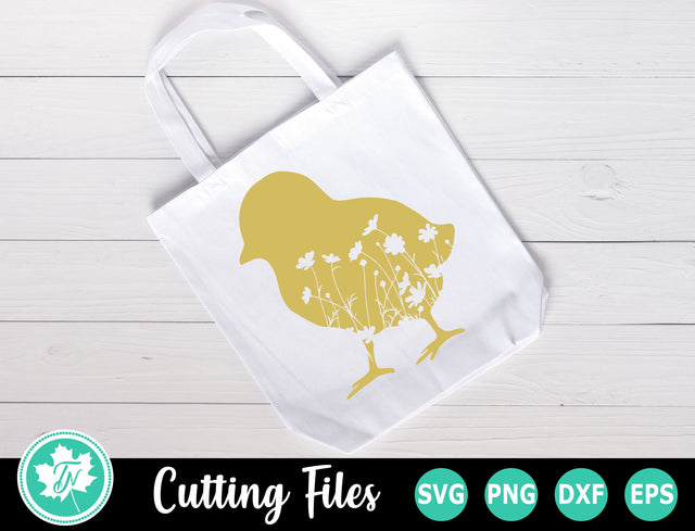 Easter SVG | Easter Chick SVG | Floral Chick SVG SVG TrueNorthImagesCA 