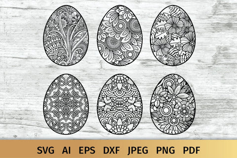 Easter SVG, Easter Eggs SVG 6 Designs. SVG Elinorka 