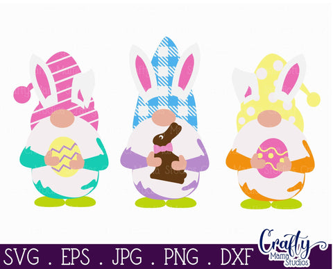 Easter SVG - Easter Gnomes SVG - Easter Bunny SVG SVG Crafty Mama Studios 