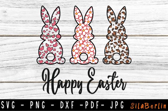 Easter SVG, Easter PNG, Happy Easter SVG, Leopard Easter Bunny Svg, Spring Svg, Easter svg Kids, Easter Bunny svg Svg File For Cricut SVG SilaBerlin 