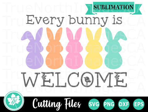 Easter SVG | Easter Sign SVG | Every Bunny Welcome SVG TrueNorthImagesCA 