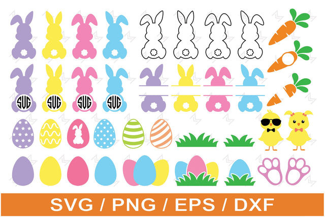 Easter SVG, Easter SVG Bundle, Bunny SVG, PNG, DXF, EPS. SVG SailorMoonDigitals 