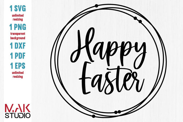 Easter svg, Easter svg file, Happy easter svg file, Easter cut file, Easter eps, Happy easter dxf, Happy easter png SVG MAKStudion 