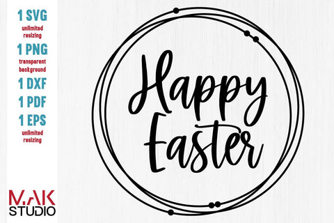 Easter svg, Easter svg file, Happy easter svg file, Easter cut file, Easter eps, Happy easter dxf, Happy easter png SVG MAKStudion 