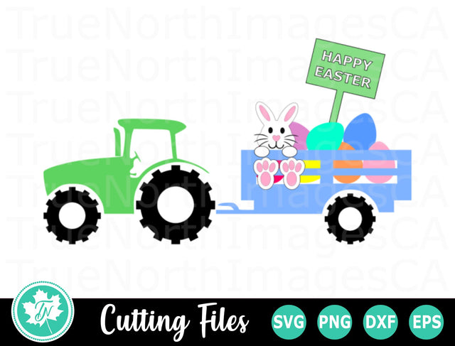 Easter SVG | Easter Truck SVG | Easter Tractor SVG SVG TrueNorthImagesCA 