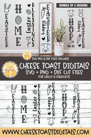 Easter SVG | Easter Vertical Porch Sign SVG Bundle SVG Cheese Toast Digitals 