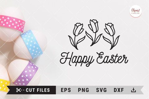 Easter svg files, Easter bunny, Spring flowers, Easter eggs SVG ClipartMuchLove 