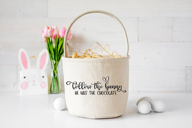 Easter SVG - Follow The Bunny He Has The Chocolate SVG Simply Cutz 