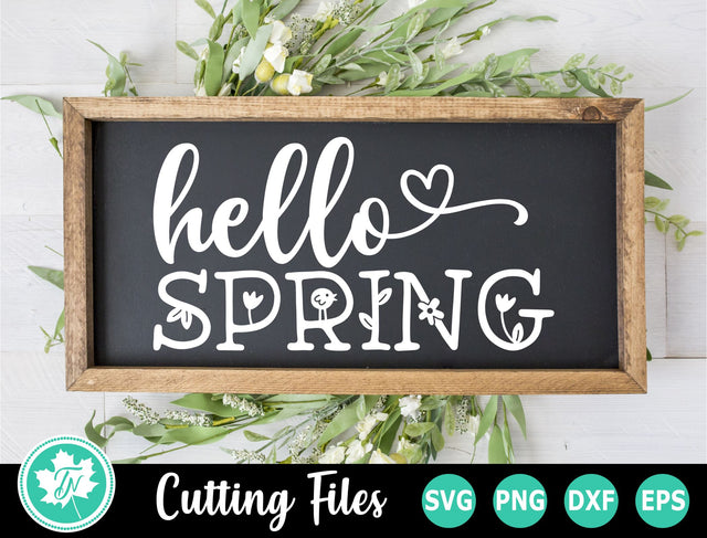 Easter SVG | Hello Spring SVG | Spring Sign SVG SVG TrueNorthImagesCA 