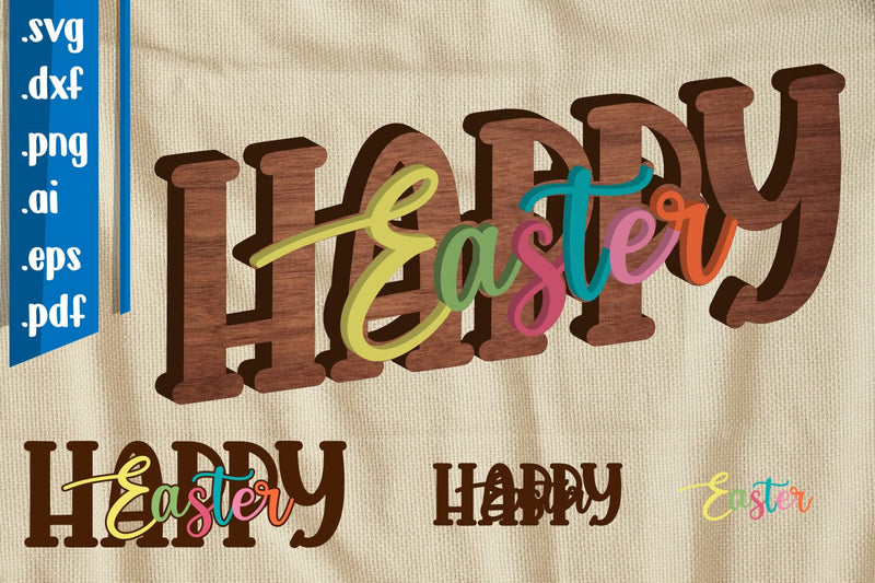 Easter Svg Laser Cut File - Svg Dxf Eps Ai Png Pdf SVG zafrans studio 