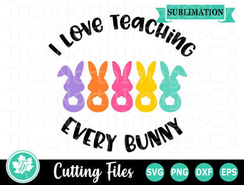 Easter SVG | Teacher SVG | Love Teaching Every Bunny SVG TrueNorthImagesCA 