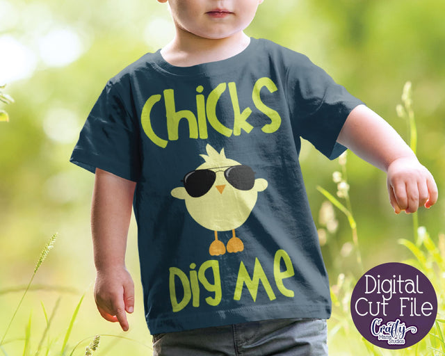 Easter Svg - Valentine's Day Svg - Chicks Dig Me Svg SVG Crafty Mama Studios 