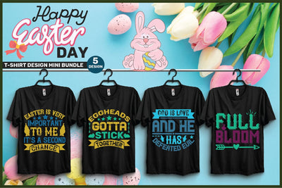 Easter T-shirt Designs - Mini Bundles-5,Easter SVG Bundle, Easter SVG, Happy Easter SVG, Easter Bunny svg, Retro Easter Designs svg, Easter for Kids, SVG SH_Tee store 