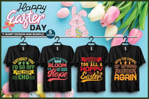 Easter T-shirt Designs - Mini Bundles-5,Easter SVG Bundle, Easter SVG, Happy Easter SVG, Easter Bunny svg, Retro Easter Designs svg, Easter for Kids, SVG SH_Tee store 