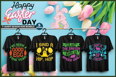 Easter T-shirt Designs - Mini Bundles-5,Easter SVG Bundle, Easter SVG, Happy Easter SVG, Easter Bunny svg, Retro Easter Designs svg, Easter for Kids, SVG SH_Tee store 