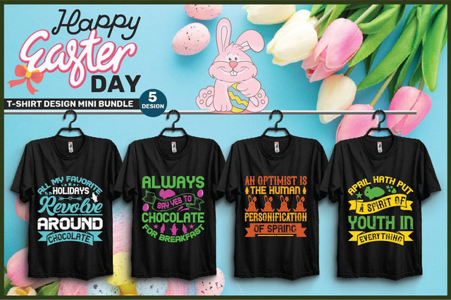 Easter T-shirt Designs - Mini Bundles-5,Easter SVG Bundle, Easter SVG, Happy Easter SVG, Easter Bunny svg, Retro Easter Designs svg, Easter for Kids, SVG SH_Tee store 