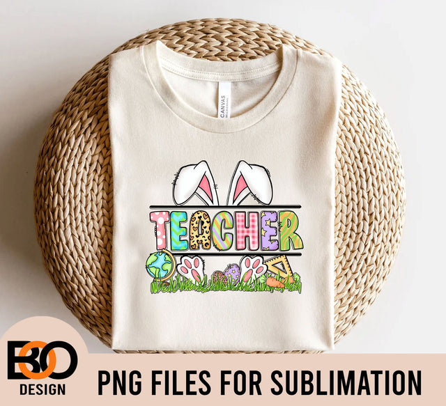 Easter Teacher bunny png sublimation design download, Easter Day png, Easter png, Easter Teacher png, sublimate designs download, Western Sublimation BOO-design 