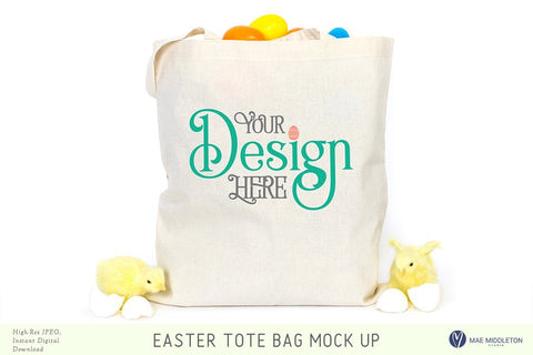Easter Tote Bag Mock up Mock Up Photo Mae Middleton Studio 