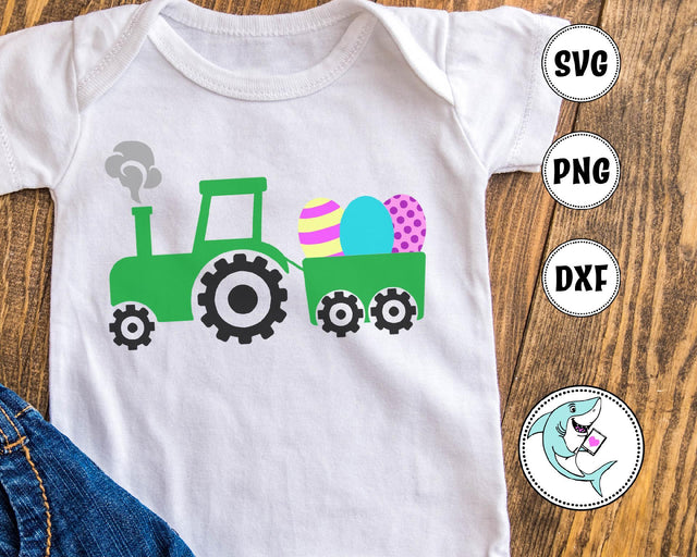 Easter Tractor SVG Design Shark 