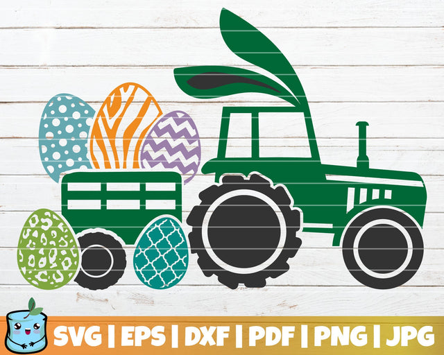 Easter Tractor SVG MintyMarshmallows 