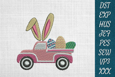 Easter Truck 2 Embroidery Designs Embroidery/Applique DESIGNS SvgOcean 
