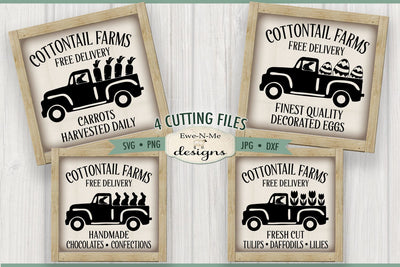 Easter Truck SVG Bundle - Cottontail Farms SVG - Bunny Driving Truck SVG SVG Ewe-N-Me Designs 