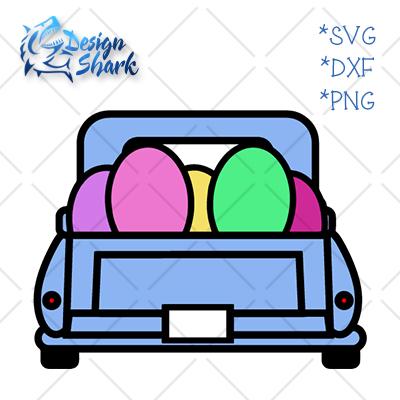 Easter Truck SVG Design Shark 