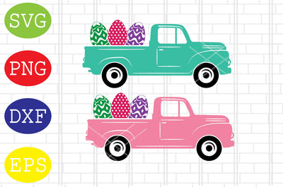 Easter Truck Svg, Easter Bunny Svg, Happy Easter Svg, Png, Eps, Dxf Files SVG DigitalSvgFiles 