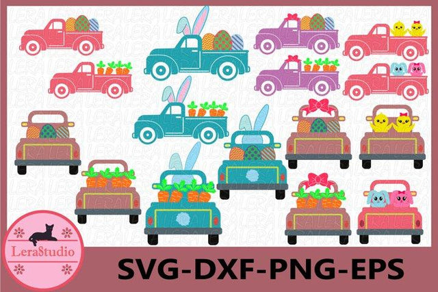Easter Truck SVG SVG Lerastudio 