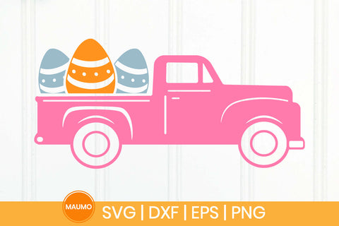 Easter truck with eggs svg quote SVG Maumo Designs 