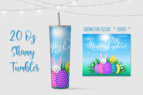 Easter tumbler. 20oz Skinny Tumbler Sublimation Design. Sublimation Vera Fedorova 