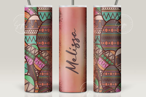 Easter Tumbler, Add Your Name Tumbler, Boho Egg Wrap, Aztec Western Easter Egg Pattern, 20 oz Skinny Tumbler Seamless Design Sublimation PNG Sublimation Syre Digital Creations 