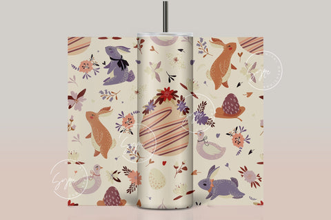 Easter Bunny 20oz Skinny Tumbler Sublimation Design, Easter Tumbler Wrap,  Easter Sublimation - So Fontsy