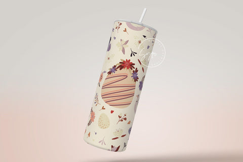 Easter Tumbler, Easter Egg Tumbler, Rabbit Tumbler Seamless Pattern, Bunny Wrap, Easter Egg Pattern, 20 oz Skinny Tumbler Design Sublimation Sublimation Syre Digital Creations 