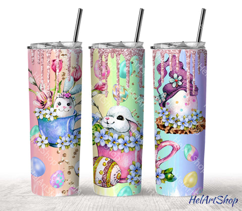 Easter Tumbler PNG Sublimation, Bunny Tumbler Png Sublimation _HelArtShop_ 