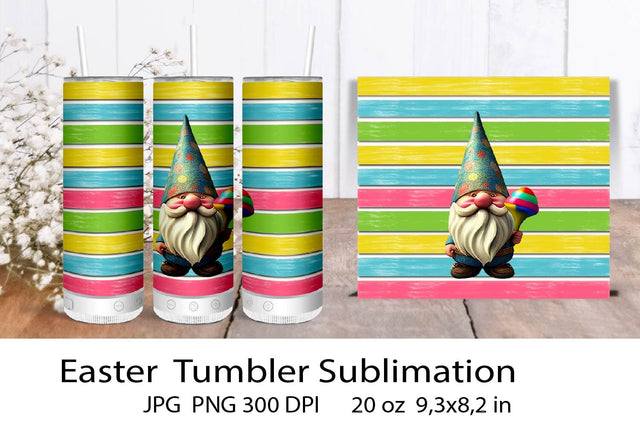 Easter Tumbler Wraps. Easter Sublimation Tumbler. Easter Gnome Sublimation. Sublimation Samaha Design 