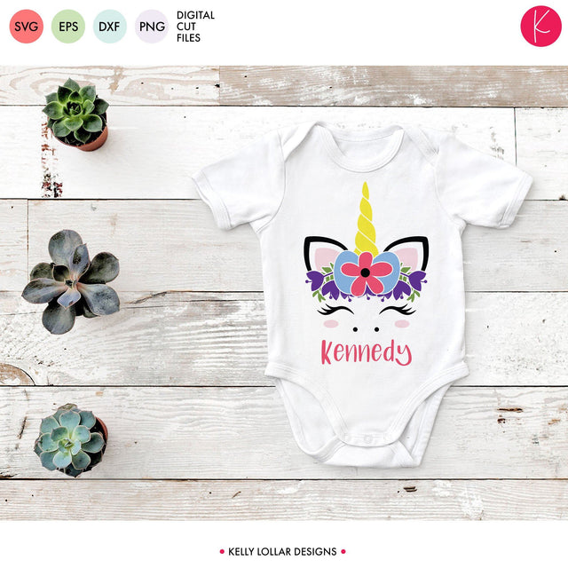 Easter Unicorn SVG Kelly Lollar Designs 