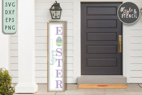 Easter Vertical Sign Mini Bundle SVG - PNG, DXF, EPS, SVG SVG Style and Stencil 