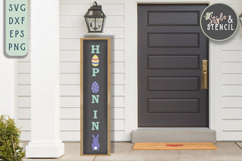 Easter Vertical Sign Mini Bundle SVG - PNG, DXF, EPS, SVG SVG Style and Stencil 