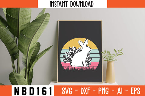 easter Vintage T-Shirt Design SVG Nbd161 