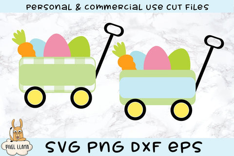 Easter Wagon Bundle Of 2 SVG Cut File SVG The Pixel Llama 
