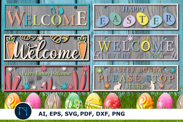 Easter Welcome Sign Big Bundle Door Decor SVG SVG MD JOYNAL ABDIN 