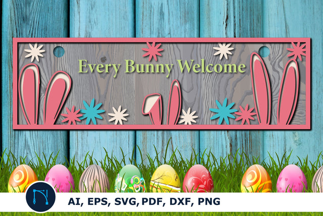 Easter Welcome Sign for Door Decor SVG SVG MD JOYNAL ABDIN 